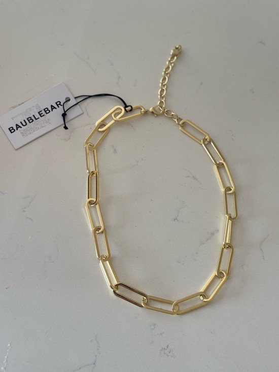 BaubleBar Jewelry - BaubleBar Gold Paperclip Link Chain Necklace - Polished Gold Finish 18-20”
